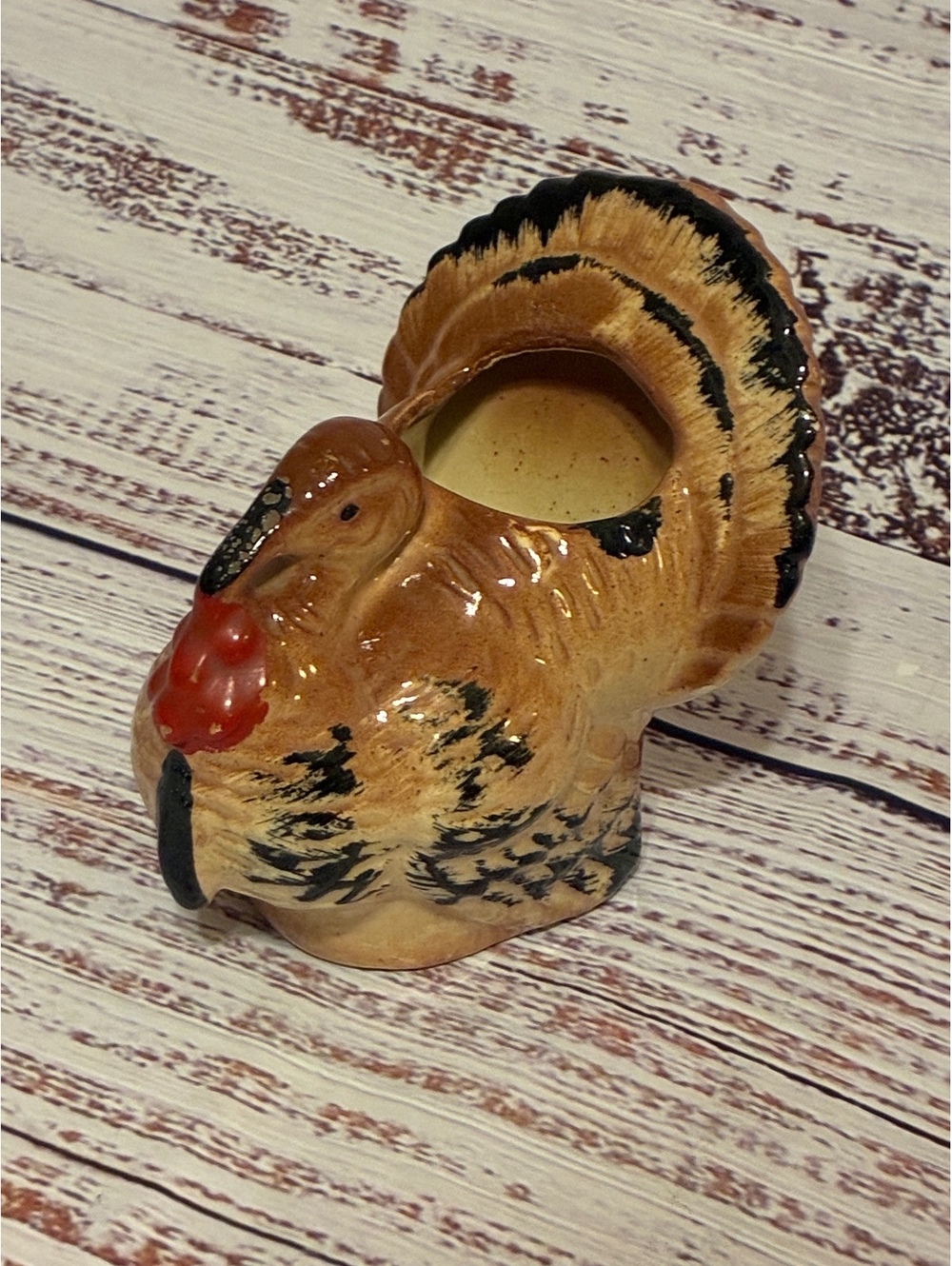 Vintage Ceramic Turkey Planter